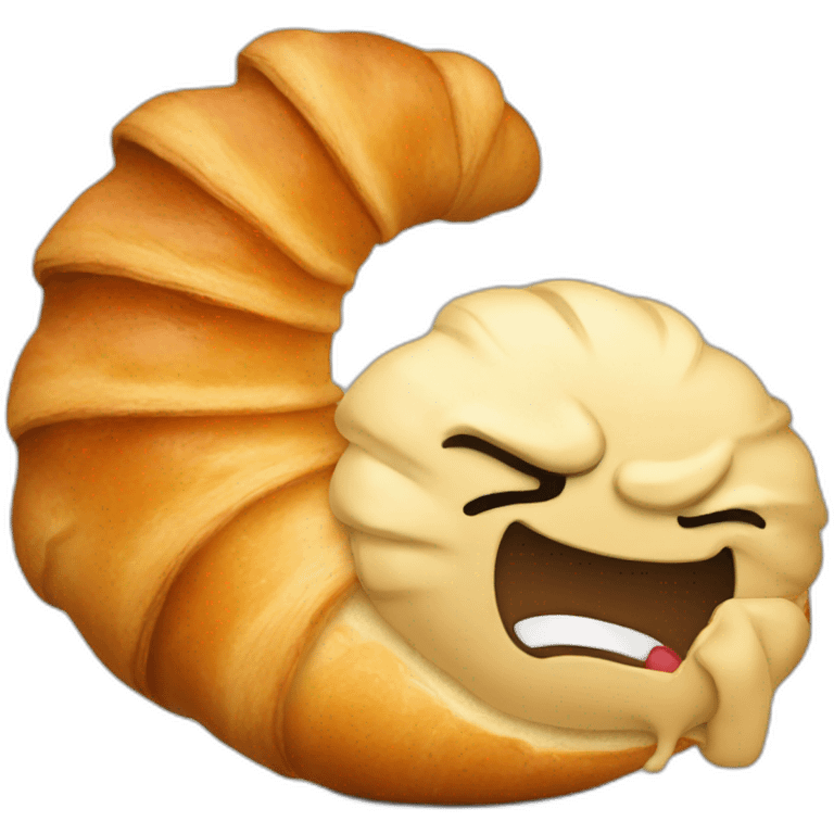 Angry croissant emoji