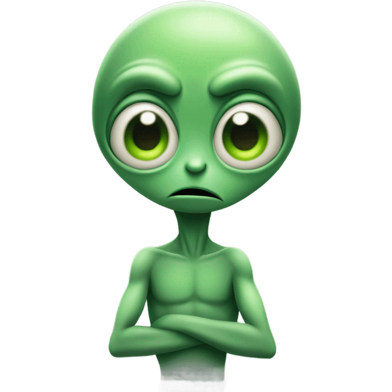 Cool alien from mars not wanting visitors  emoji