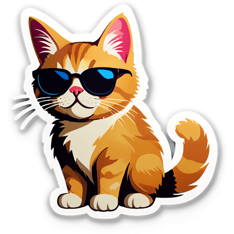 Cat with sunglasses emoji