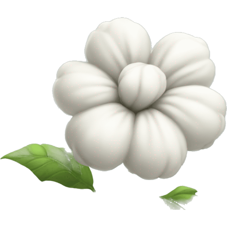 cotton flower on plant emoji