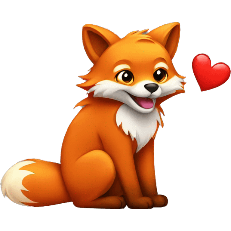 firefox in love emoji