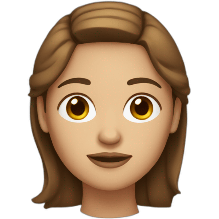 White mexican woman with brown hair and freckles  emoji