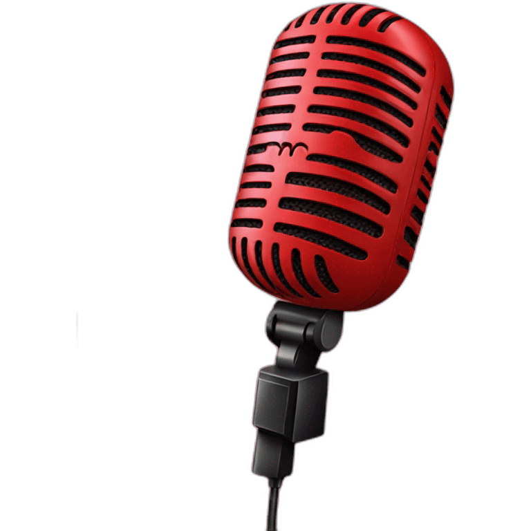 Red radio microphone emoji