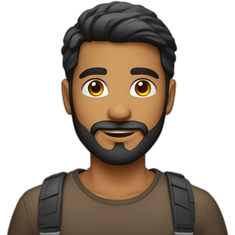 Indian male age 25 with beard emoji