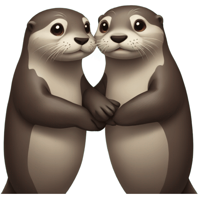 Otters holding hands emoji