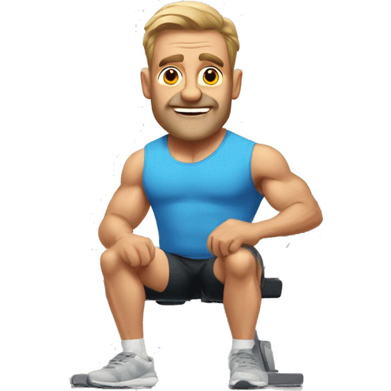 Australian dad in gym emoji