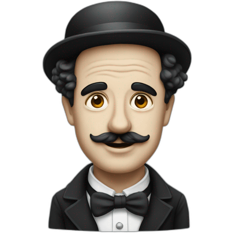 Charlie Chaplin without hat emoji