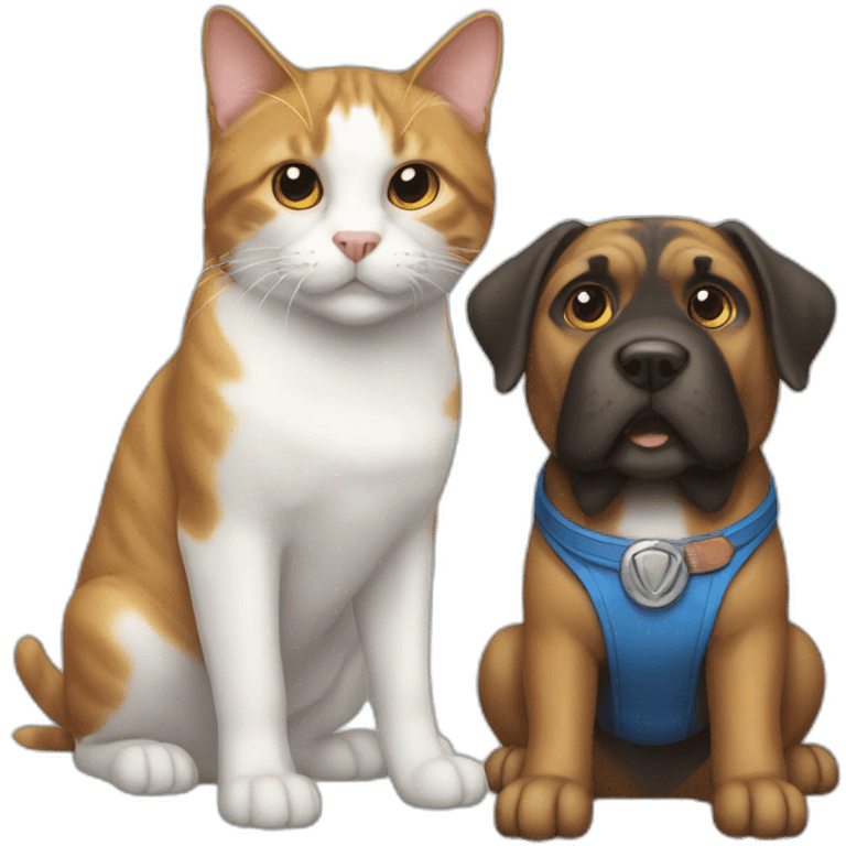 Super Cat and dog  emoji