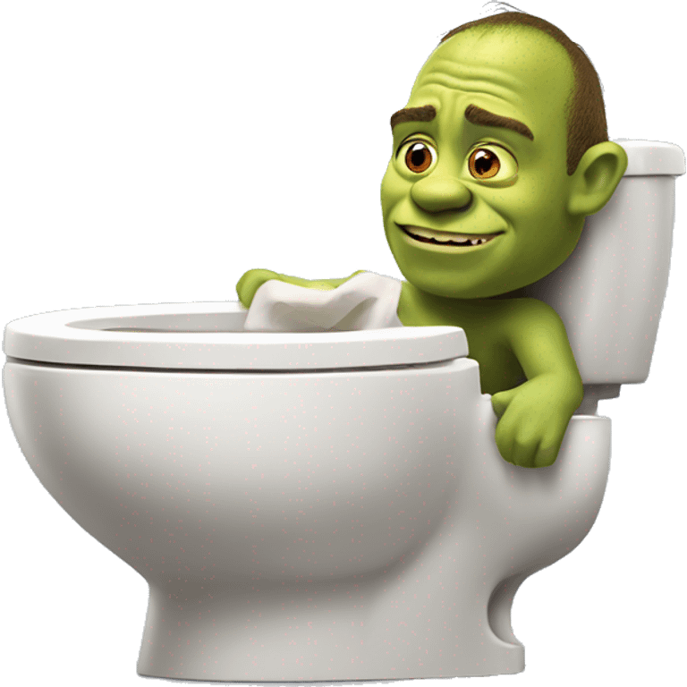 Shrek on the toilet emoji