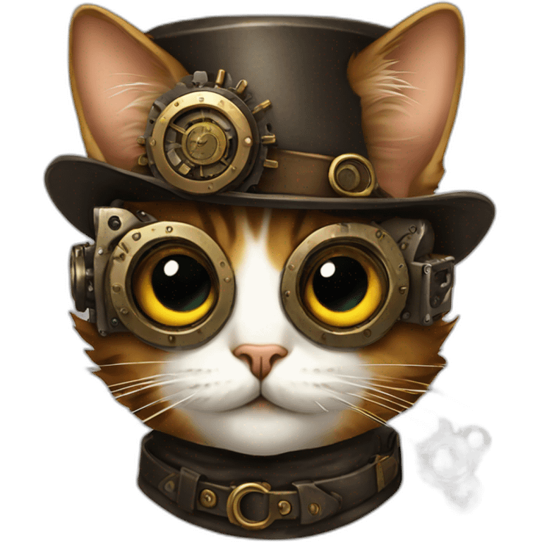 Steampunk kitty emoji