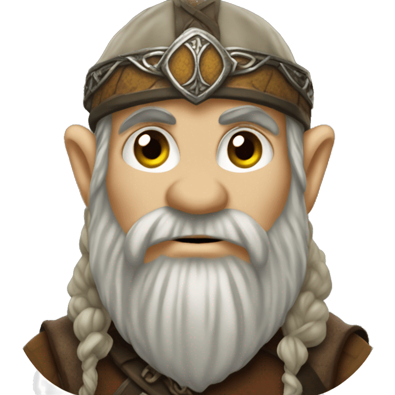 gimli dwarf in lord of the rings style emoji