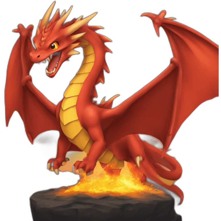 dragon de feu rouge Pokémon dracofeu emoji