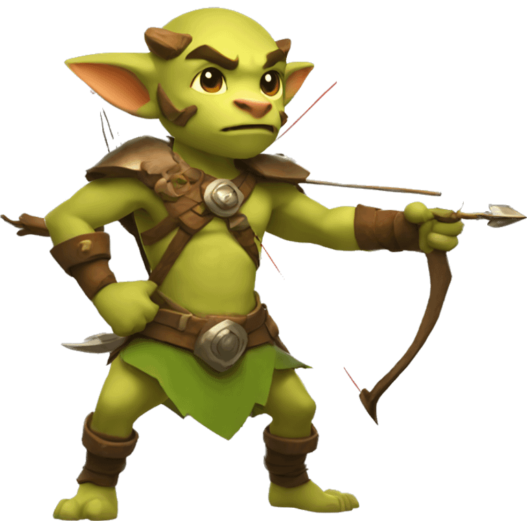 A bokoblin from Zelda holding a bow and arrow emoji