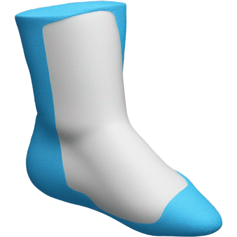 Ankle in a blue cast emoji