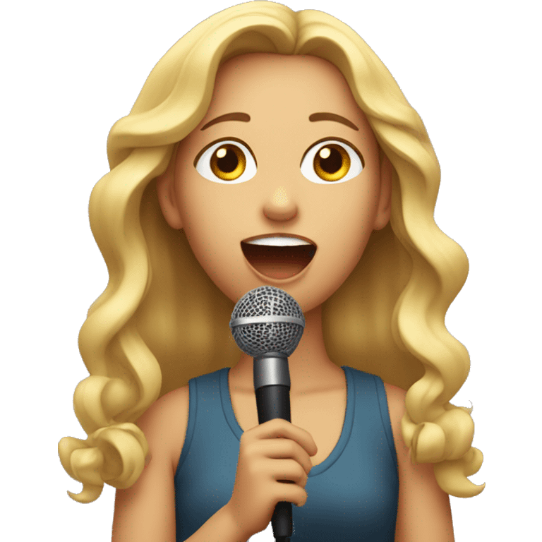 Girl singing  emoji