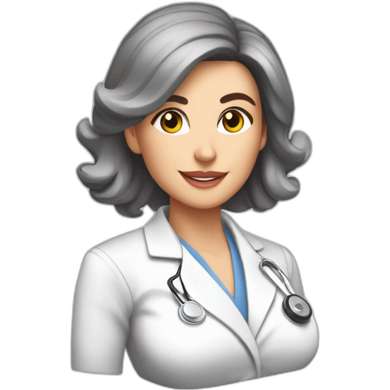 Posh-Radiologist-performing-breast-mammography-to-leni-klum emoji