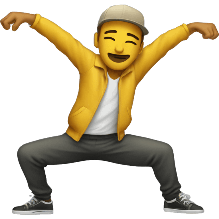 Man dabbing emoji