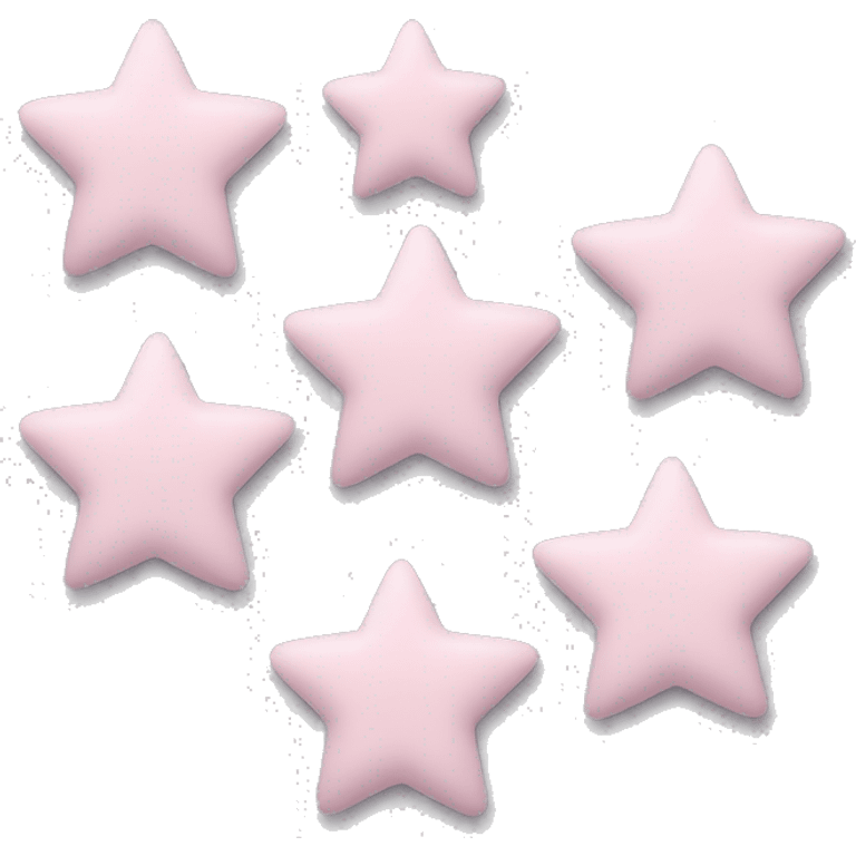 3 pastel pink stars of different sizes emoji