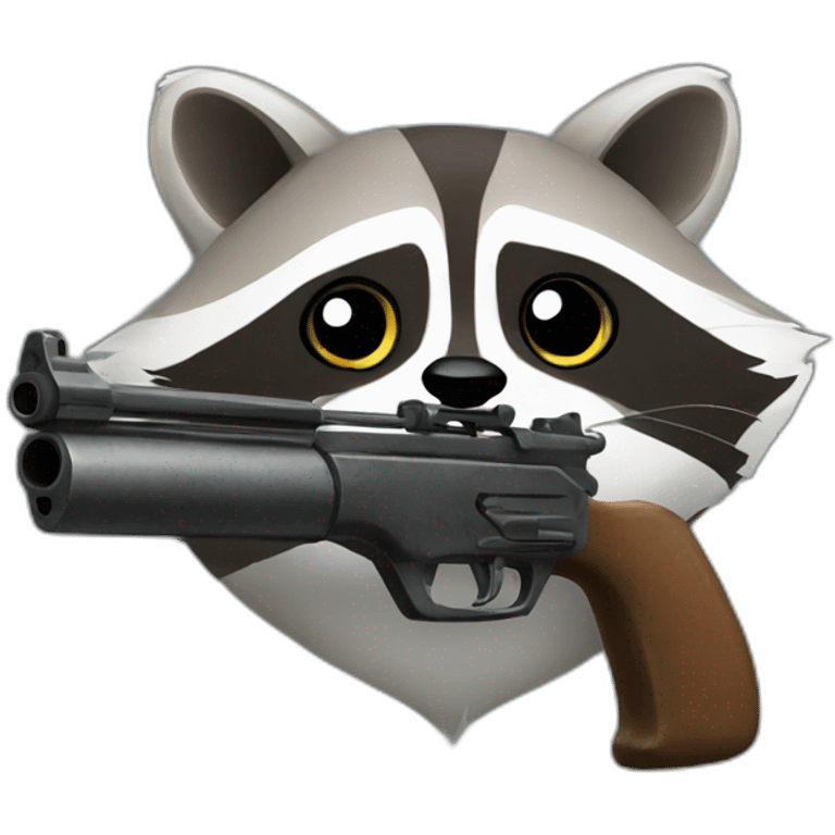 Raccoon gun emoji