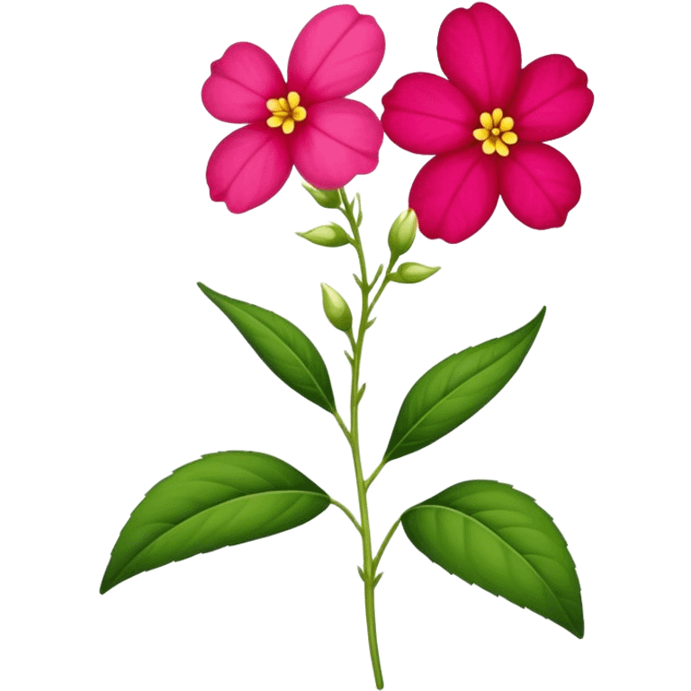 single Impatiens Balsamina flower stem emoji