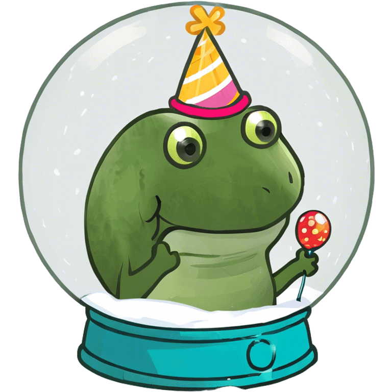 Birthday snow globe emoji