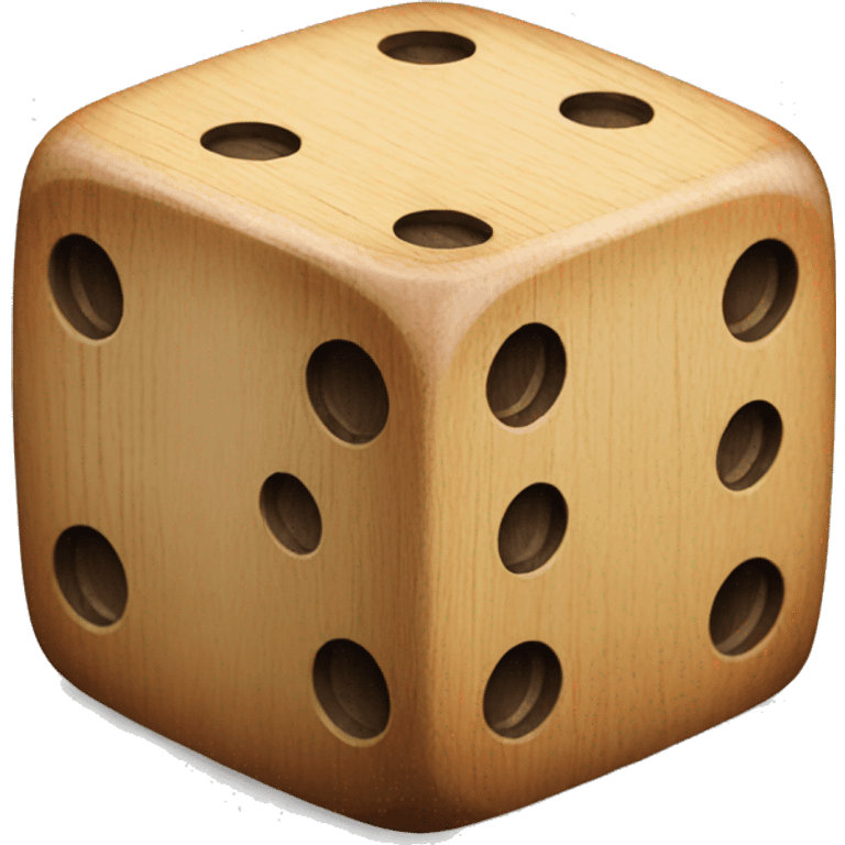 double wooden dice emoji