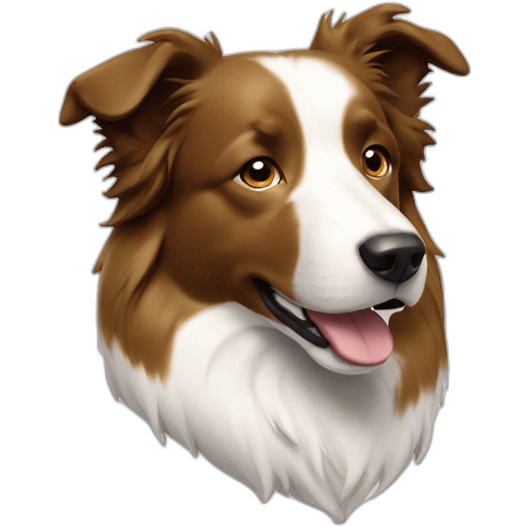 border-collie-all white clear caramel- no black emoji