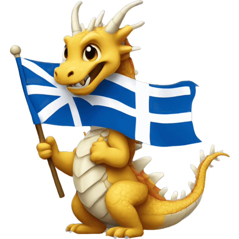 Are Dragon holding A Finnish Flag emoji