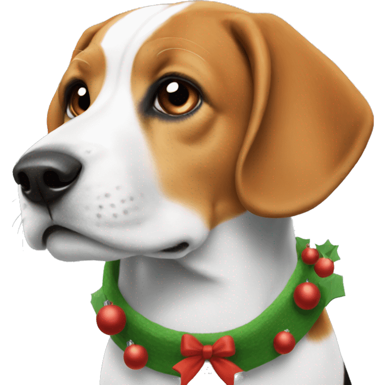 Beagle christmas emoji