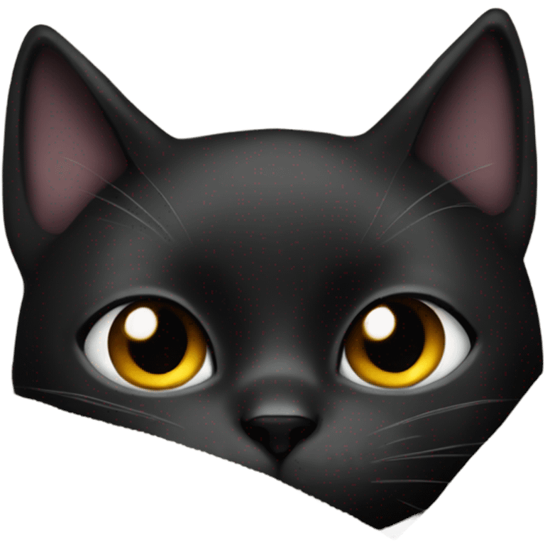 Black cat with White girl cosy under a blanket emoji