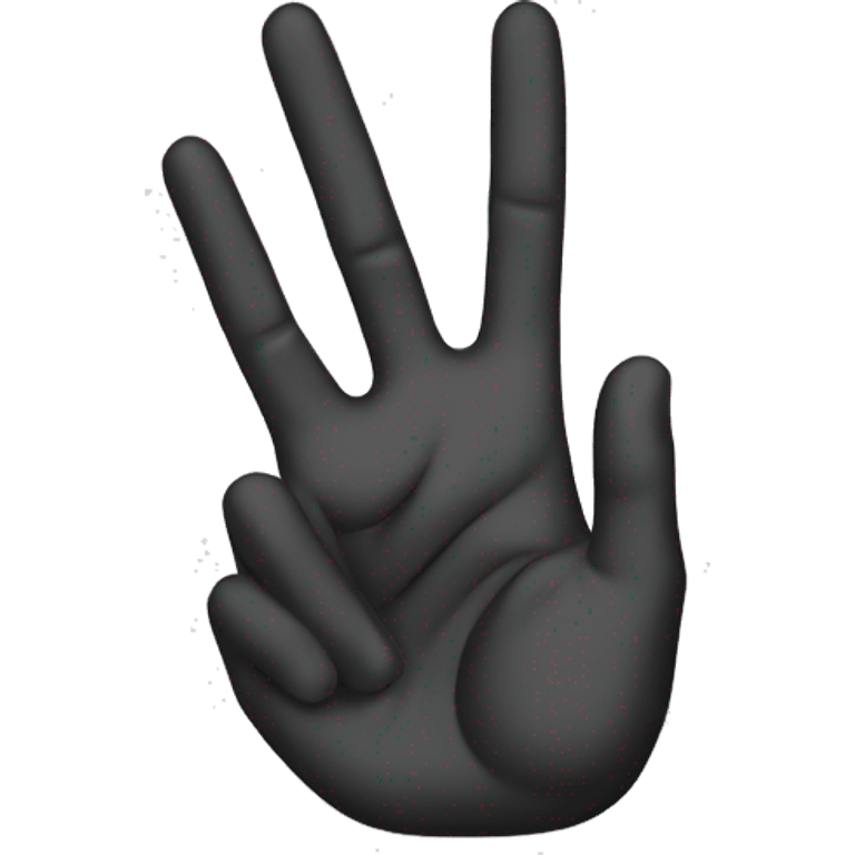 peace symbol with fingers but the little finger is not folded emoji