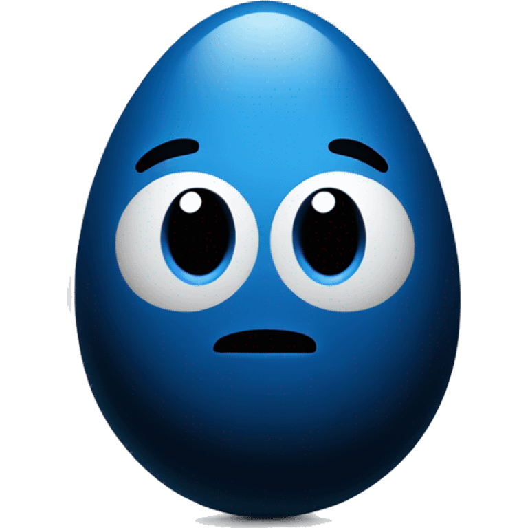 Black blue egg emoji