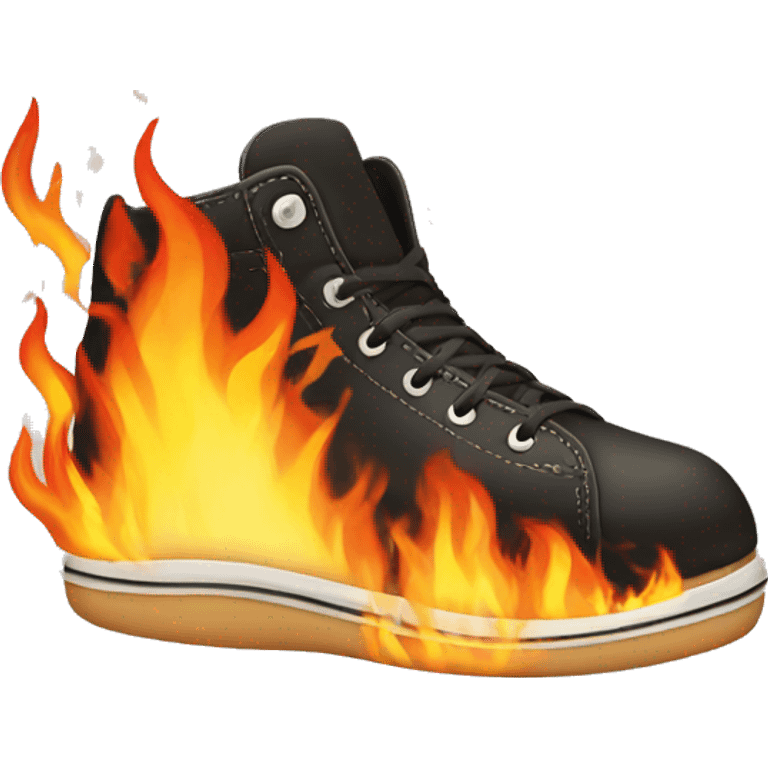 shoe on fire emoji