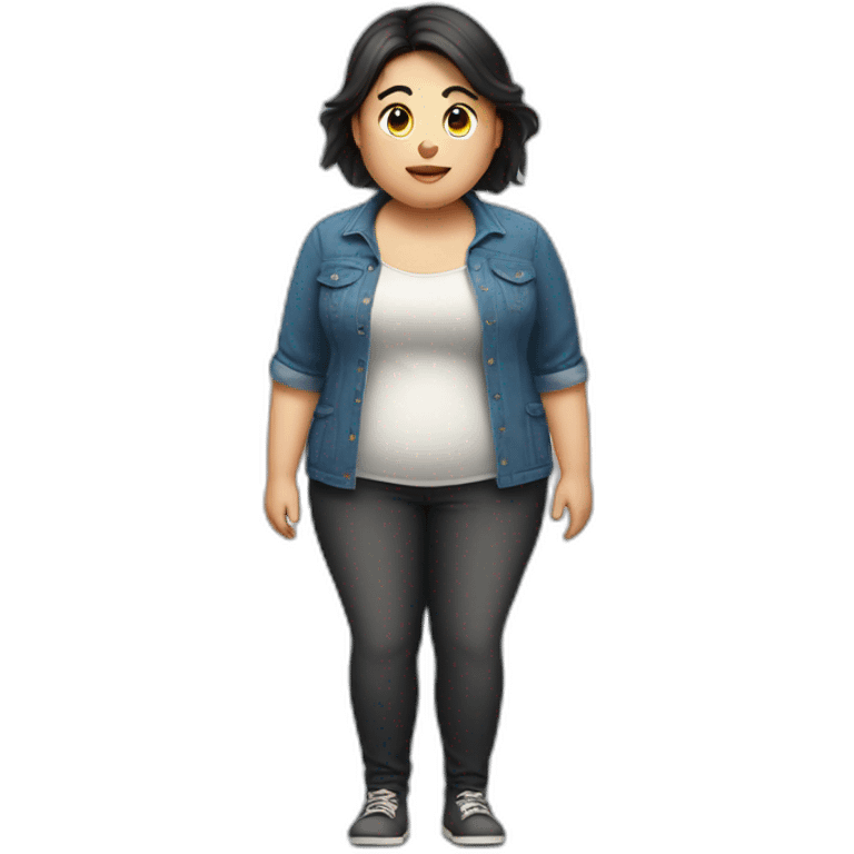 Chubby  girl with thin husband  emoji