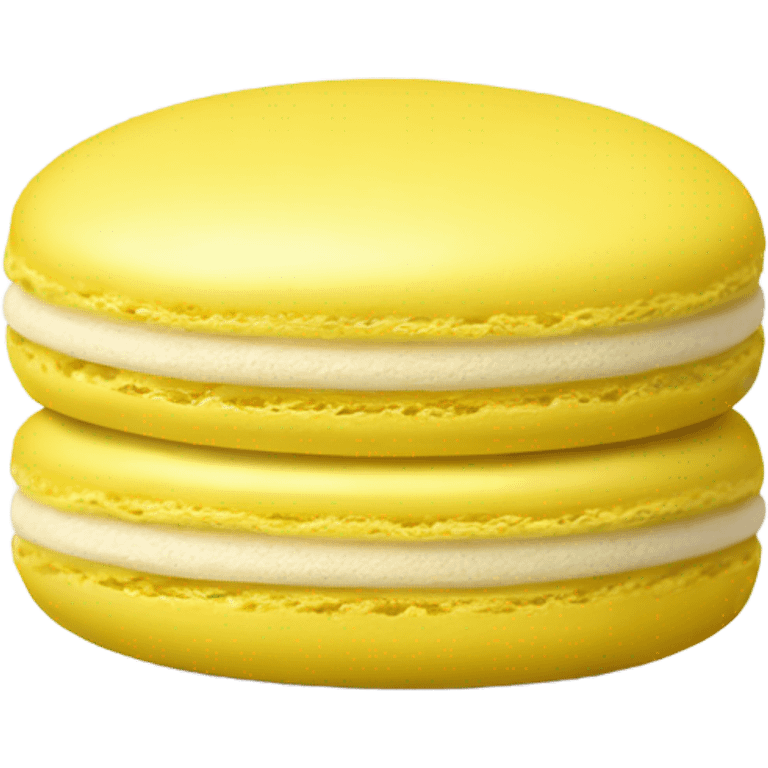 one yellow macaron  emoji