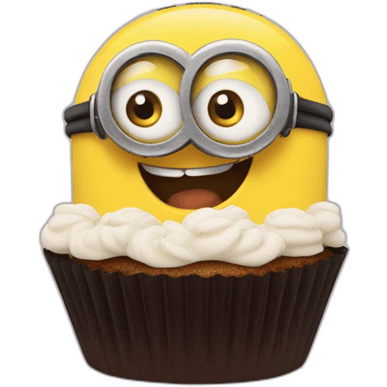 Happy minion cupcake  emoji