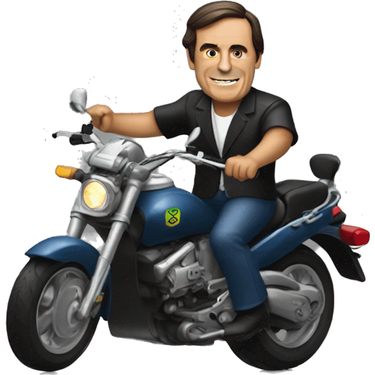 Bolsonaro riding a motorcycle emoji