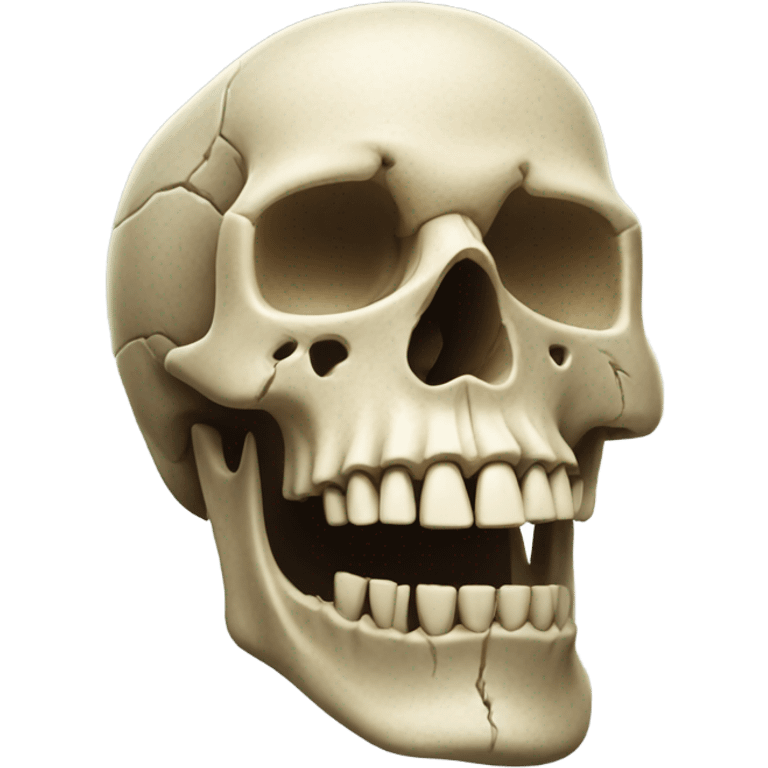 A skull with  emoji