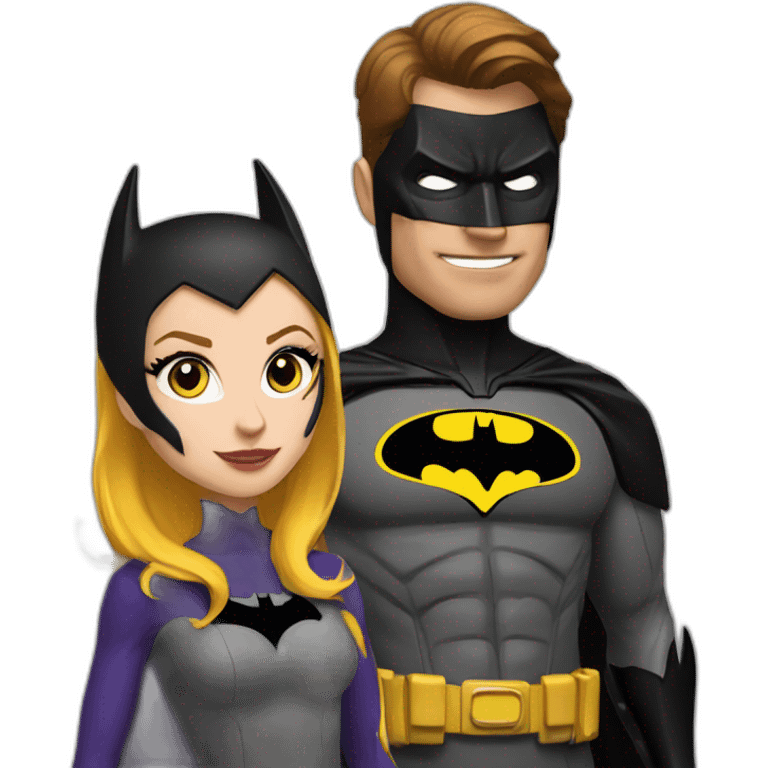 Batman and batgirl emoji