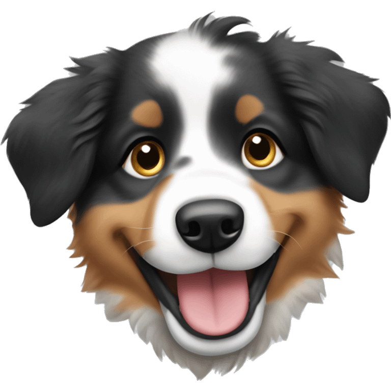 Happy Australian shepherd puppy emoji