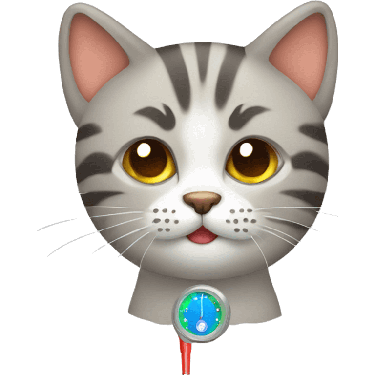 cat with thermometer  emoji