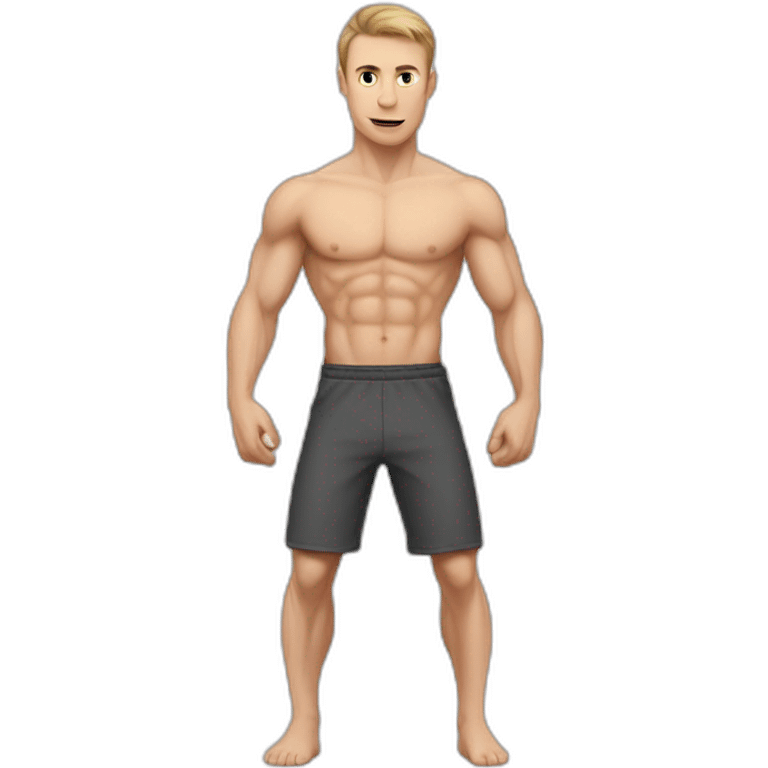 Slavic parkour guy bare torso skinny emoji