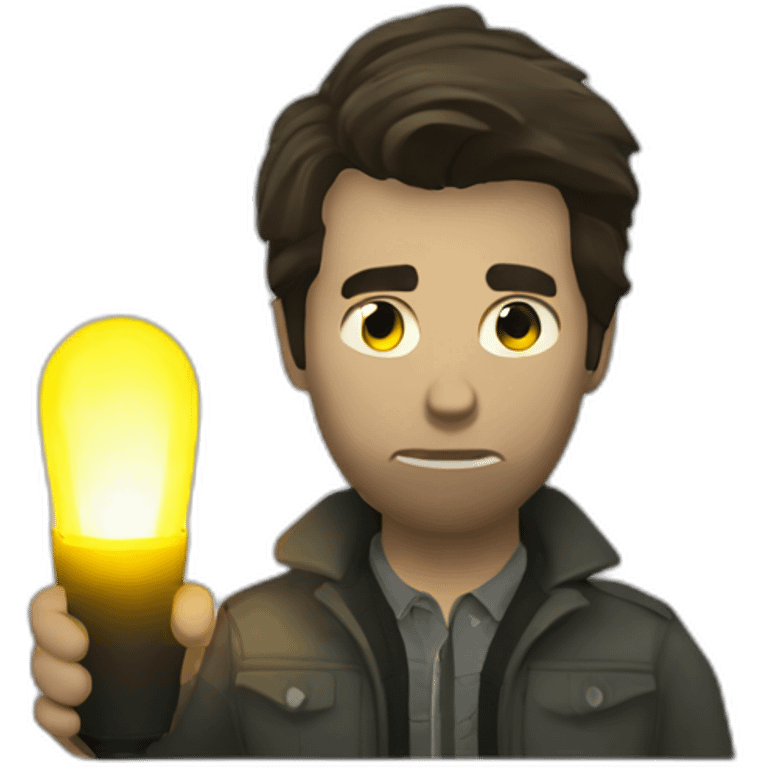 alan wake with flashlight emoji