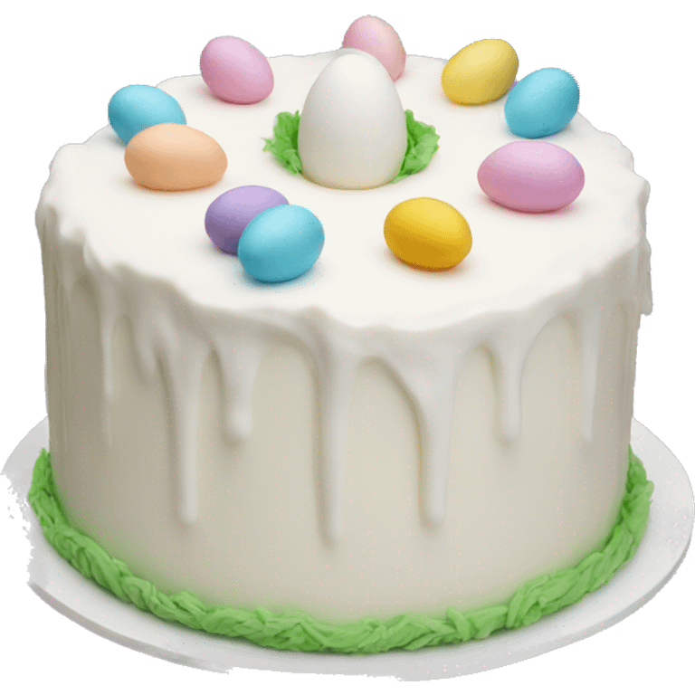 Easter white cake emoji