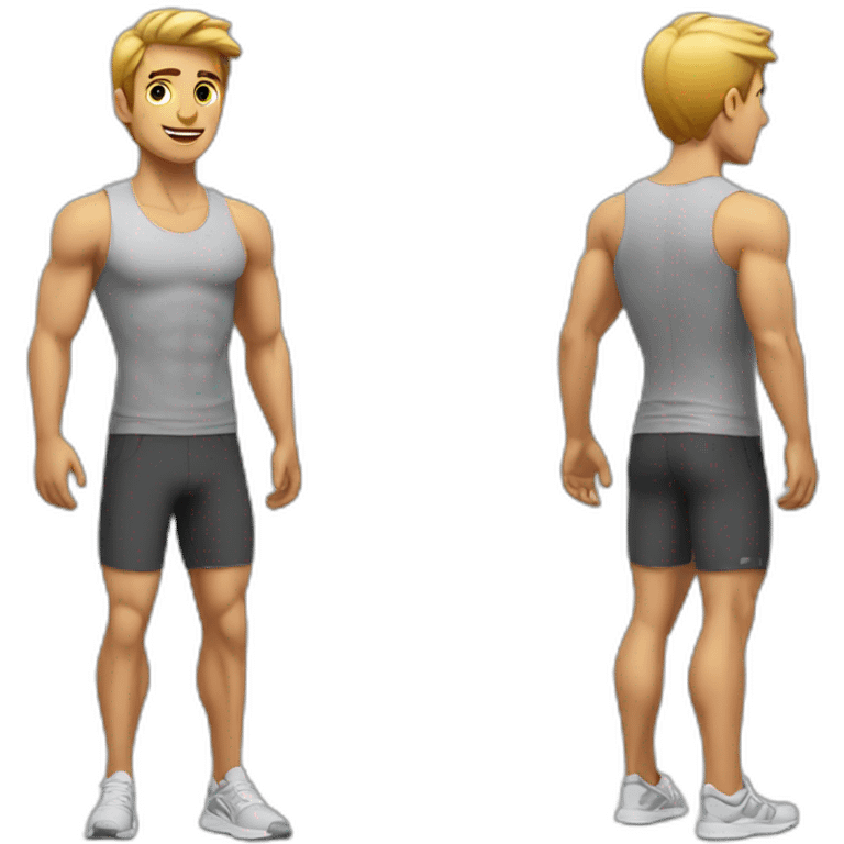 fitness guy full body emoji