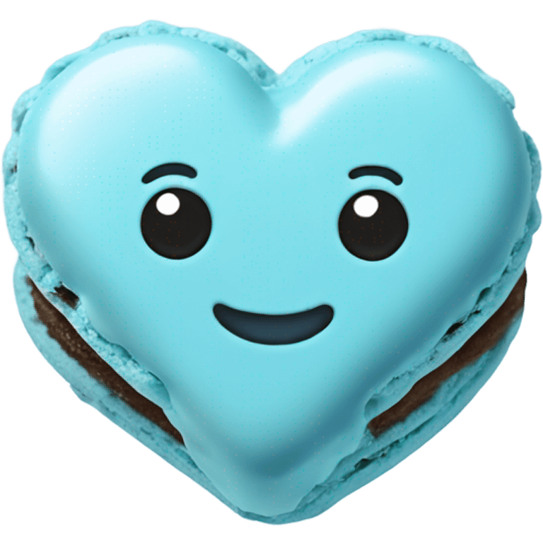 Light blue macaroon in shape of heart 🩵  emoji