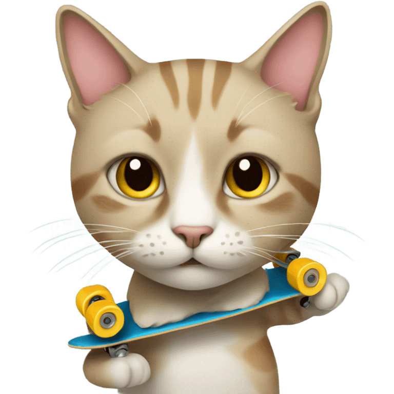 Cat with skateboard  emoji