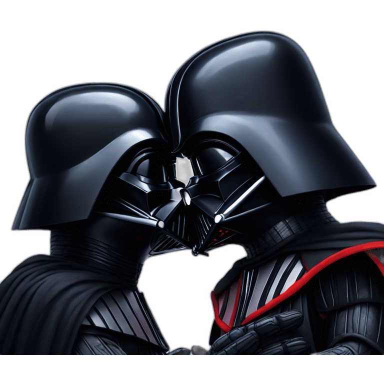 Darth vader and kylo ren kissing emoji