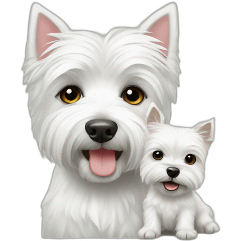 westie with baby emoji