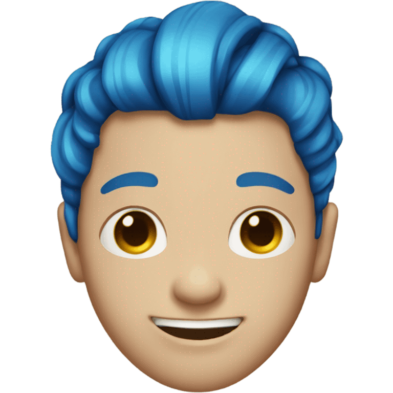 guy with blue pigtails emoji